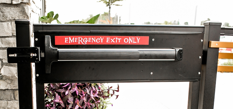 emergency push bar installation in Paradise