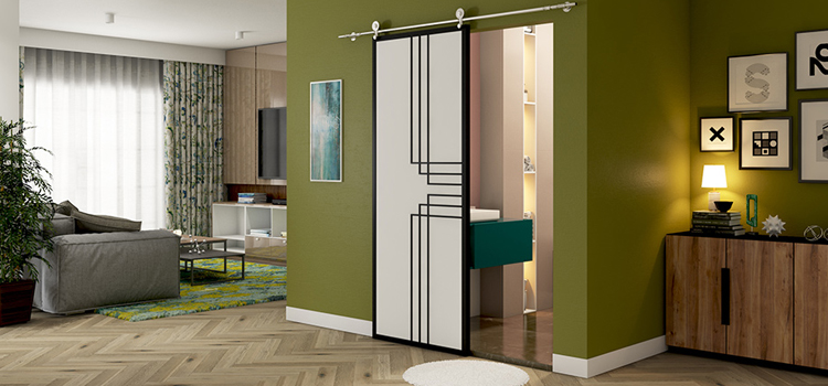 sliding bathroom door installation in Paradise